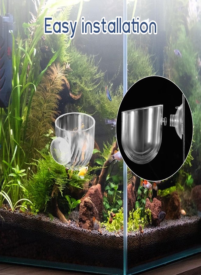 Alrhso 2Pcs Aquarium Plant Holder Suction Cup Planter Fish Tank Plant Pots Clear Acrylic Aquatic Plants Pot Aquarium Plants Cup for Fish Tank Aquascape Decorations Water Culture Decor - Image 4